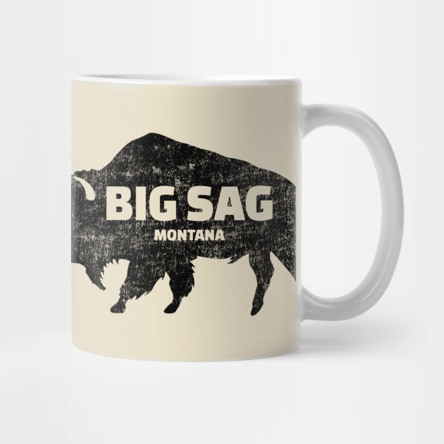 Big Sag, MT - Buffalo (Distressed) by Where?!? Apparel